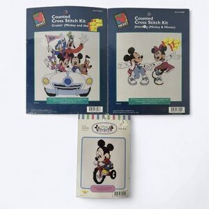 3 Mickey Unlimited‎ Disney Babies Counted Cross Stitch Kits 36013 36009 32012